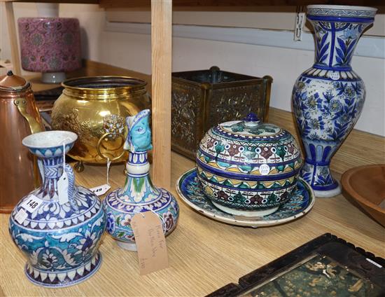 Five pieces of Persian ceramics